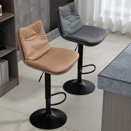 Nordic Bar Chair Home Modern Simple Backrest Chair Lifting Rotating High Stool