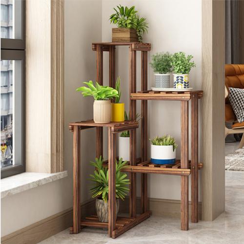 Flower Rack Solid Wood Living Room Balcony Floor-standing Corner Multi-layer Indoor Storage Rack