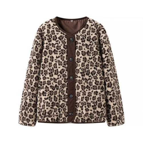 Woven Women Coat leopard PC