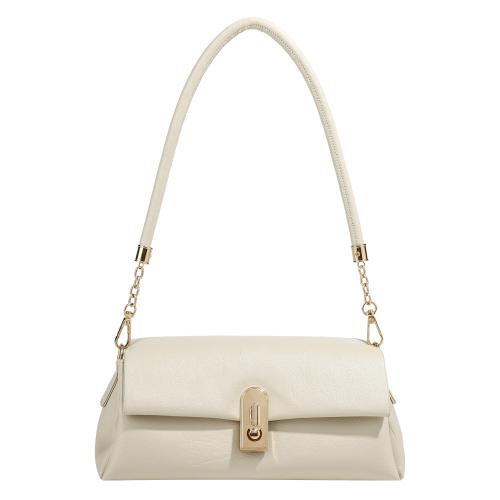 Women's Exquisite High-end Baguette Bag Lock Design Shoulder Bag Elegant Fashion Handbag