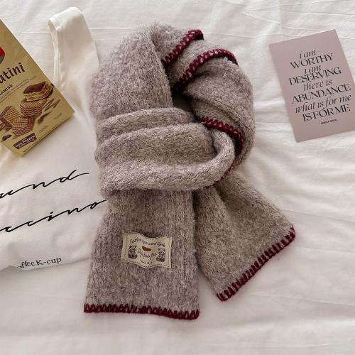 Vintage Autumn and Winter New Scarf Winter All-match Thickened Warm Neck Knitted Scarf