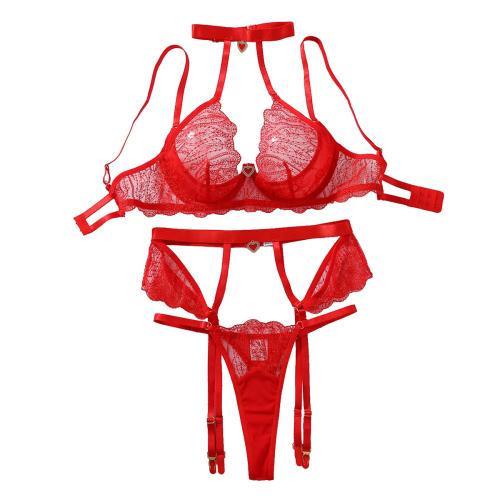 Polyester Sexy Bh Set Rode Instellen