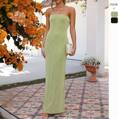 Fashion Sexy Strapless Long Dress Shoulder Hip dress