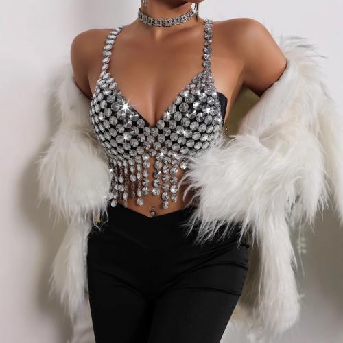 Acrylic Acid Slim Camisole hollow silver : PC