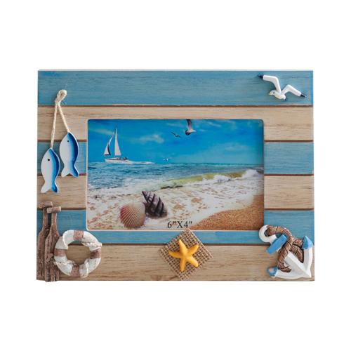 Mediterranean Decorative Photo Frame Set Table Wooden Crafts Photo Frame 6 inch