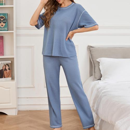 New women's home clothing short sleeve top and trousers two-piece pajamas set