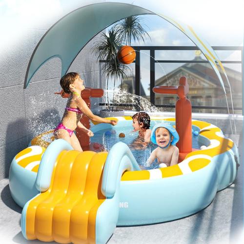 PVC Inflatable Pool Ground Mat Solid blue PC