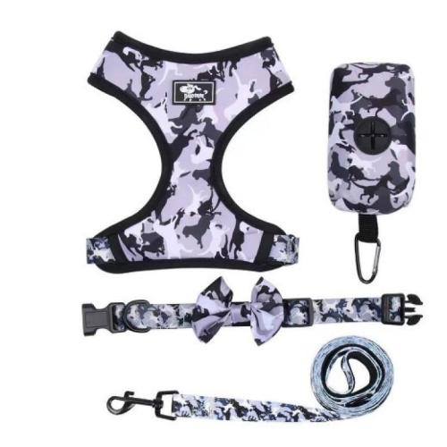 New dog chest strap leash suit camouflage printed vest puppy rope