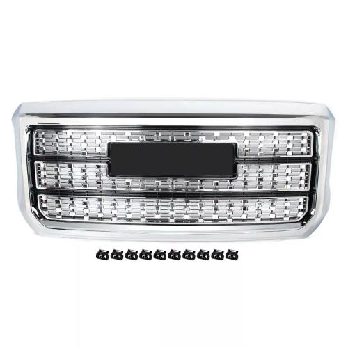 For GMC Sierra 2500HD 3500HD 2015-2019 Front Bumper Grille Chrome Hood Grill NEW