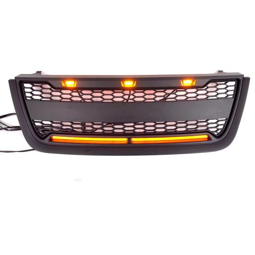 Black Front Grille Fits For Ford Expedition 2003-2006 Upper Grill With LED Light