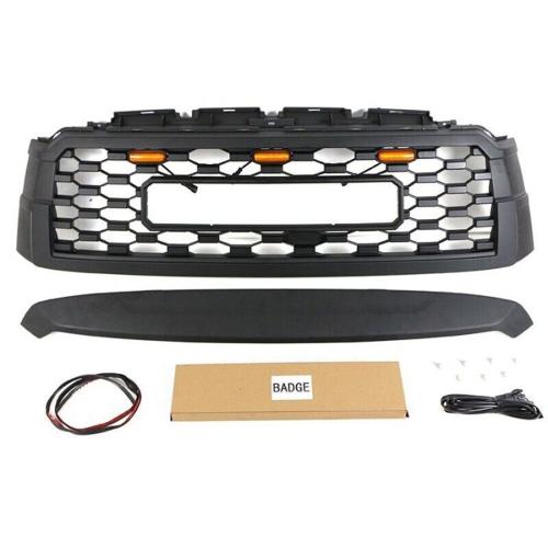 Matte Black Grille for 2010-2021 Toyota Sequoia TRD Pro Style Grill with LEDs