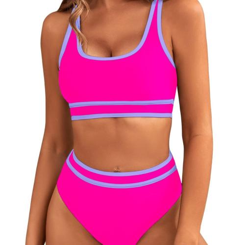 Polyamide Tankinis Set flexible & backless & two piece Solid Set