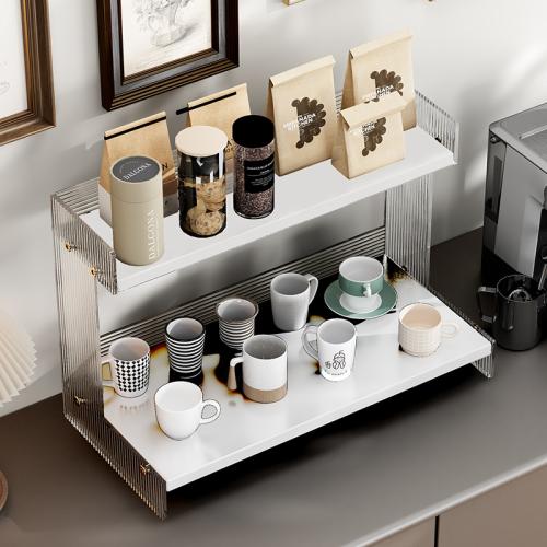 Cup Storage Rack Desktop Water Cup Tea Cup Dining Table Tray Light Luxury Household Double-Layer Rack