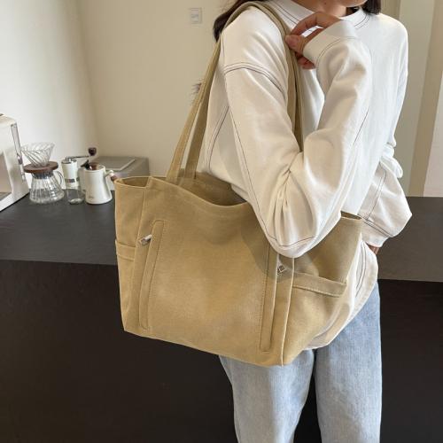 Fashion Large Capacity Shoulder Bag Trendy All-match Canvas Handbag Women's Simple Tote Bag