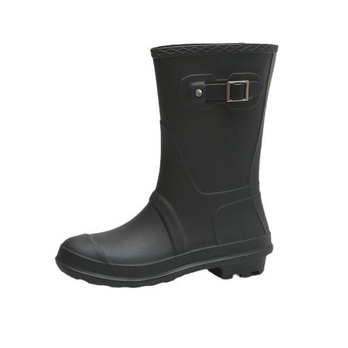 Women's rain boots four seasons motorcycle rain boots non-slip waterproof rain boots