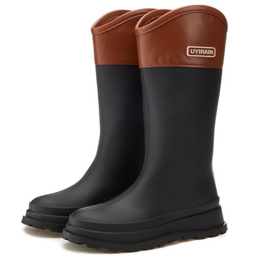 New Round Head Non-slip Rain Boots Adult Women's Rain Boots Outfit Long Tube Water Shoes