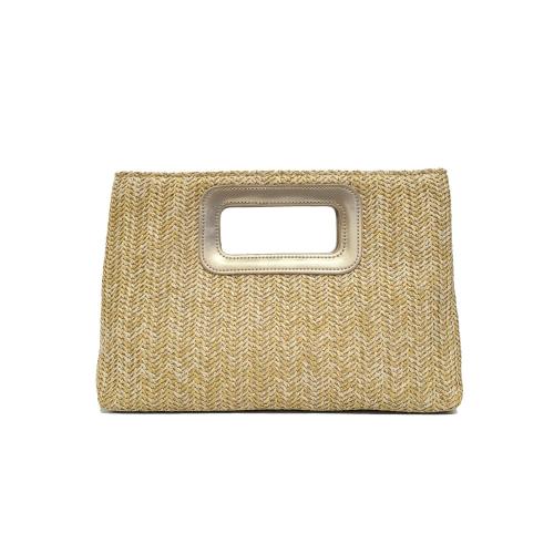 Straw Clutch Bag Detachable Chain Crossbody Bag