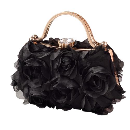 Polyester Easy Matching Clutch Bag with rhinestone floral PC