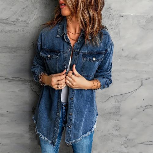 Denim Shirt Coat Women's 2024 Fall/Winter New Small Shirt Long Sleeve Coat