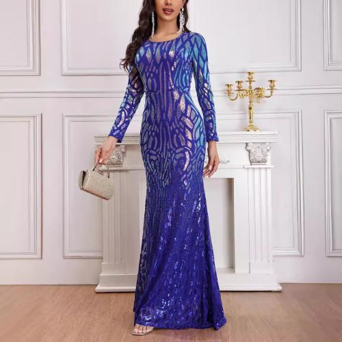 Long Sleeve Sexy dress Slim Fishtail Evening Dress Party Dress