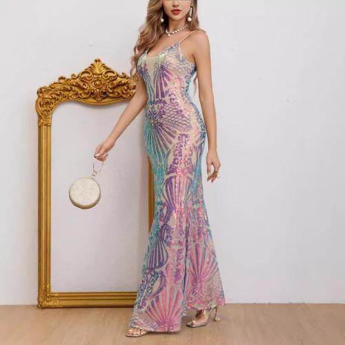 Evening Dress Women's New Sequin Fishtail Dress