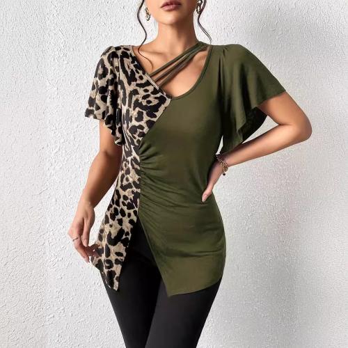 Polyester Slim Women Short Sleeve Blouses PC