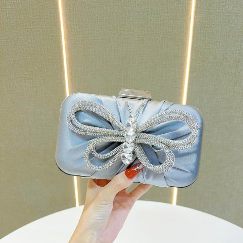 Silk Easy Matching Clutch Bag with rhinestone bowknot pattern PC