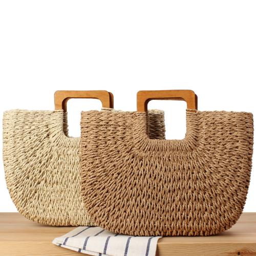 New woven simple bag summer beach bag large capacity paper rope woven bag