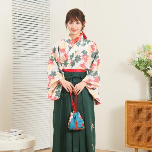 Women's Kimono Green Line suit Dresses and Traditional Kimono Suit