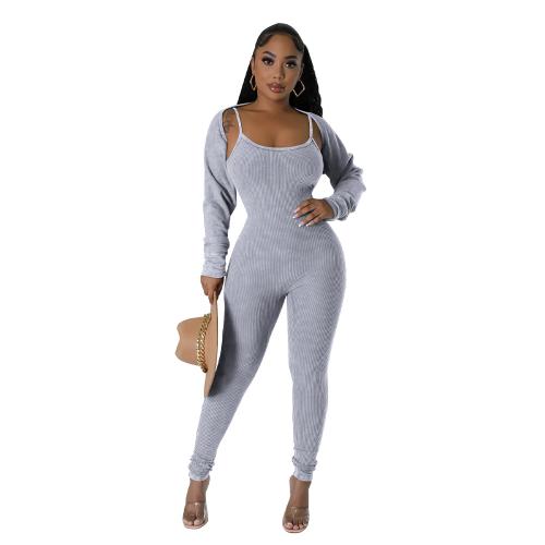 Polyester Long Jumpsuit, mehr Farben zur Auswahl,  Festgelegt