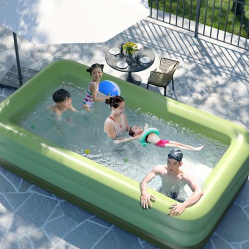 CLORURO DE POLIVINILO Piscina inflable, Sólido, verde,  trozo