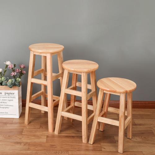 Solid wood stool Oak stool small bench home small round stool shoes changing stool