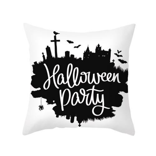 New Black Halloween Pillowcase Cushion Cover Home Gift Sofa Cushion Peach Skin Pillowcase