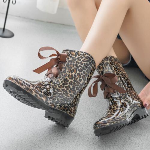 Fashion rain boots Women's rain boots short water shoes warm water boots