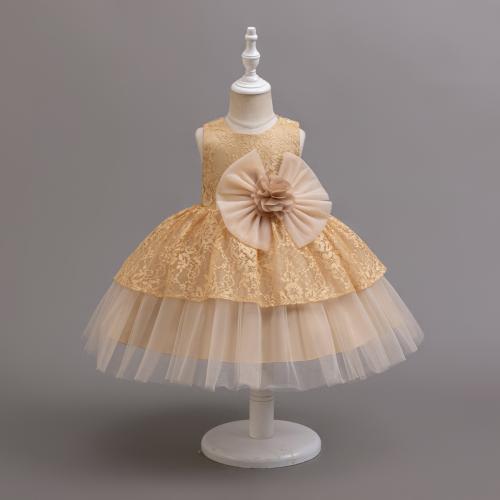 Polyester Ball Gown Girl One-piece Dress Cute PC