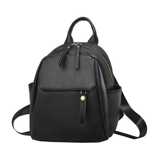 PU Leather Easy Matching Backpack large capacity PC