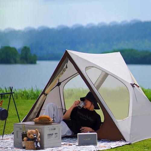 Seaside Beach Tent Automatic Quick Opening Triangle Tent Outdoor Portable Folding Camping Tent