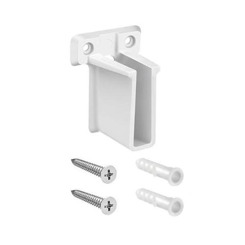 4 Pcs Wire Shelf End Bracket White Plastic Wall Mount Closet Shelves Brackets for Shelves Closet Comes with Fasteners