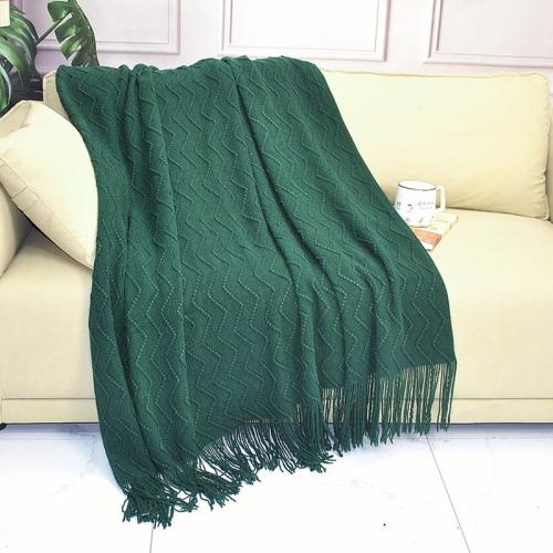 Solid Color Knitted Blanket Sofa Cover Blanket Bed Cover Casual Blanket