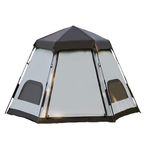 Rainstorm-proof Outdoor Hexagon Tent Camping Folding Portable Thickening Tent