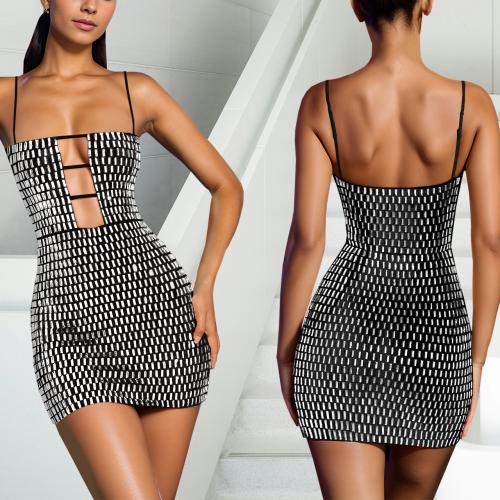 Fashion Women's Sexy Slim Short Skirt Rhinestone Slip dress