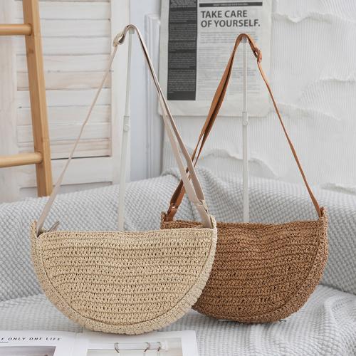 Trendy Knitted Dumpling Bag Practical Handheld Straw Bag Summer All-match Beach Bag