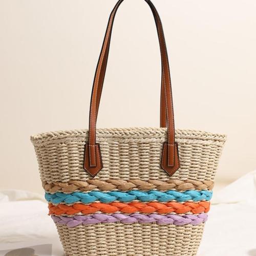 Paja Bolsa de hombro, más colores para elegir,  trozo