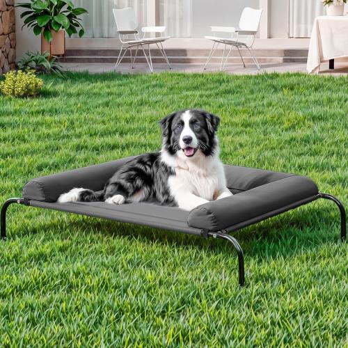 Waterproof Pet Bed with Sofa Replaceable Mattress Black Detachable Pet Bed