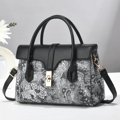 PU Leather hard-surface & Easy Matching Handbag attached with hanging strap PC