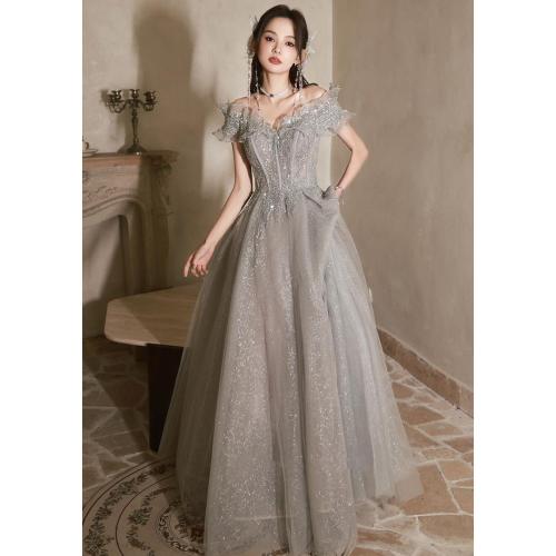 High-end evening dress new women's light luxury dress Long Evening Dress