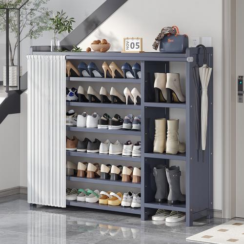 Dustproof storage shoe rack door multi-layer simple shoe cabinet