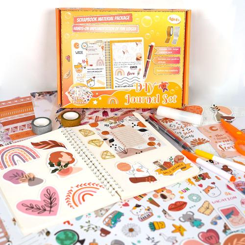 DIY JOURNALSET bohemian stickers box diary scrapbook children's diary set