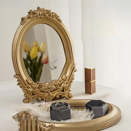 Mirror Ornaments Photography Props Set Decoration Vintage Tray Background Mirror