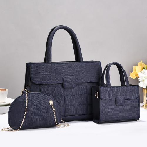 PU Leather easy cleaning Bag Suit attached with hanging strap & three piece Solid Set